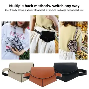 

Women Serpentine Fanny Pack Ladies New Fashion Waist Belt Bag Mini Disco Waist bag Leather Small Shoulder Bags