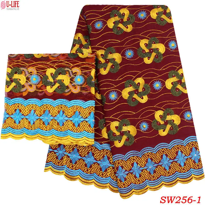 

ulifelace Soft Cotton Voile Lace Material High Quality African Swiss Voile Lace in Switzerland Embroidery 2 Yards French SW-256