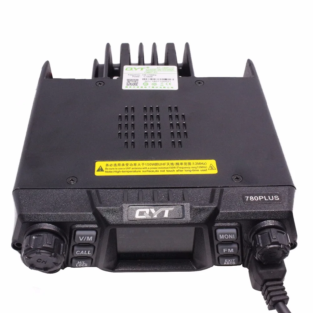 QYT KT-780 Plus 100 ватт Мощный VHF 136-174mhz Ham автомобильный мобильный радиоприемопередатчик KT780 200CH дальний трансивер