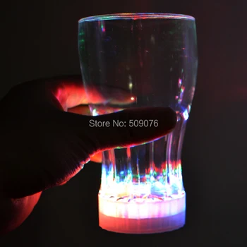 

Free shipping 350ml/12oz led glass Colorful LED Light Flashing Beer Mug Drink Cup For Bar Party Wedding Club