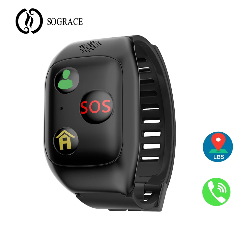 F08 пожилой Студент Smartwatch SOS для помощи gps LBS G-SENSOR 600 мАч Большой Батарея IP67