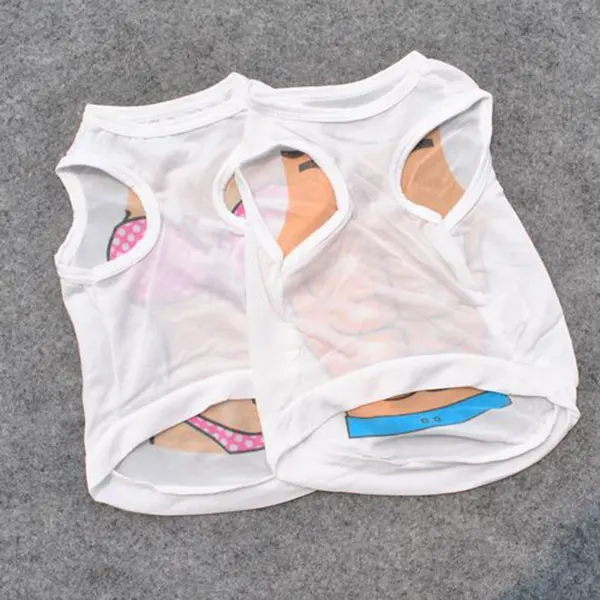 

Fashion Pet Dog Autumn Ventilate Vest T-shirt Sexy Chest Muscle & Bikini Casual Clothes Dog Clothes Store