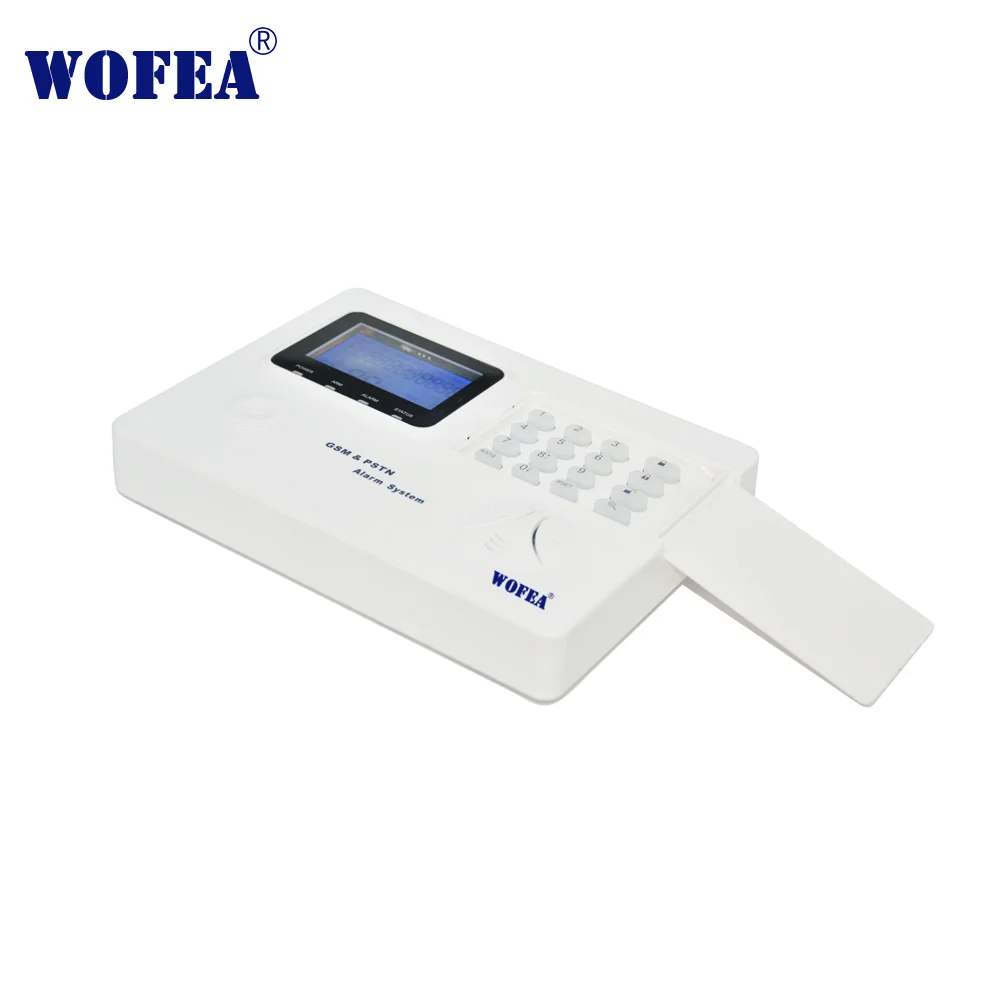 Wofea ISO& android APP ЖК-дисплей GSM сигнализация и pstn сигнализация с 99 беспроводной зоны и 4 проводной зоны