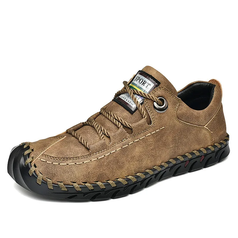 Новая мужская обувь на открытом воздухе Мужская обувь из мягкой кожи мужские лоферы повседневная обувь мужские удобные туфли ручной работы 38-45