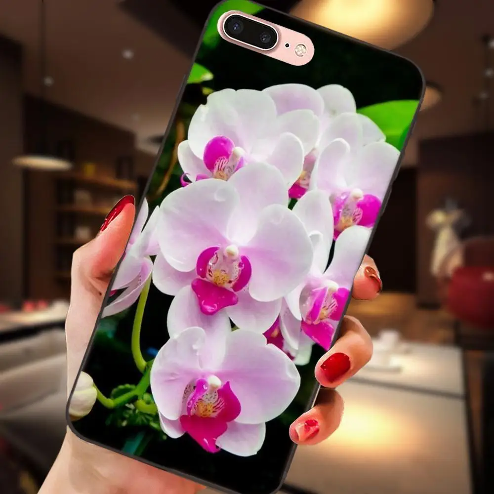 Чехол для телефона из ТПУ с цветком орхидеи Apple iPhone 4 4s 5 5S SE 6 S 7 8 Plus X XS Max