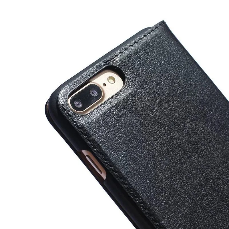 Чехлы для iPhone 7 Plus смарт окошко из натуральной воловьей кожи чехол книжка|for