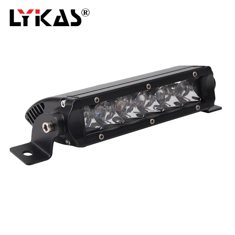 

LYKAS LED Light Bars 7 Inch 30W Spot Driving Fog Light Single Row Off Road led Lights for Jeep ATV SUV 4X4 Boat Hunting