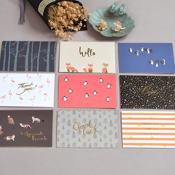 

cute mini greeting cards forest animal small message cards gift for valentine,friend,thank you cards