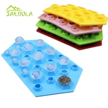 27cavities Хрустальный лед формы силиконовые 3D diamond ice частиц путешествия открытый многоразовый лед охлаждения