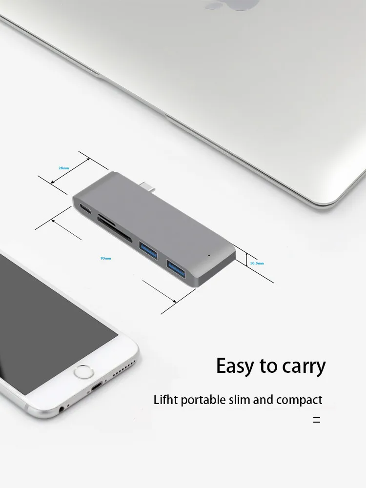 Usb-хаб 5 в 1 HDMI 2,0 USB-C адаптер USB 3,0 порты Micro SD считыватель памяти type-C USB 3,0 концентратор для нового Macbook Pro Air A1932