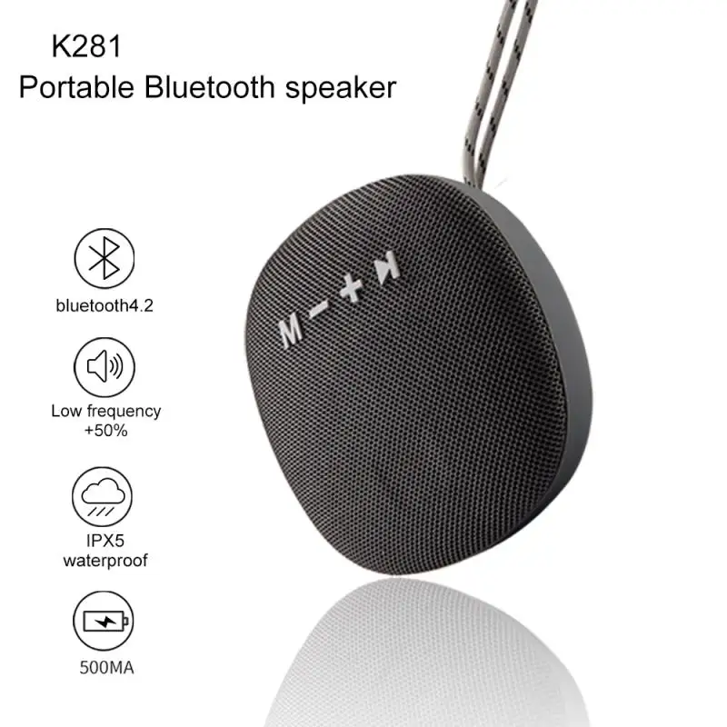 

K281 Outdoor Portable Bluetooth Speaker Mini Wireless Colunm Waterproof Sound system MP3 Music Loudspeaker FM Radio With TF USB