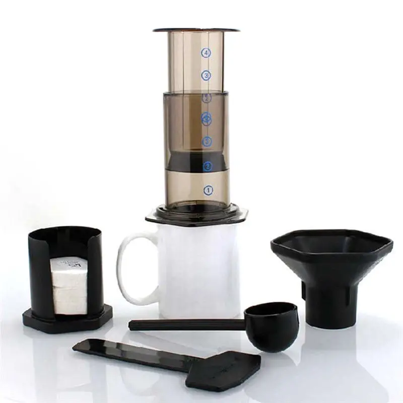 350ml New Filter Glass Espresso Coffee Maker Portable Cafe French Press