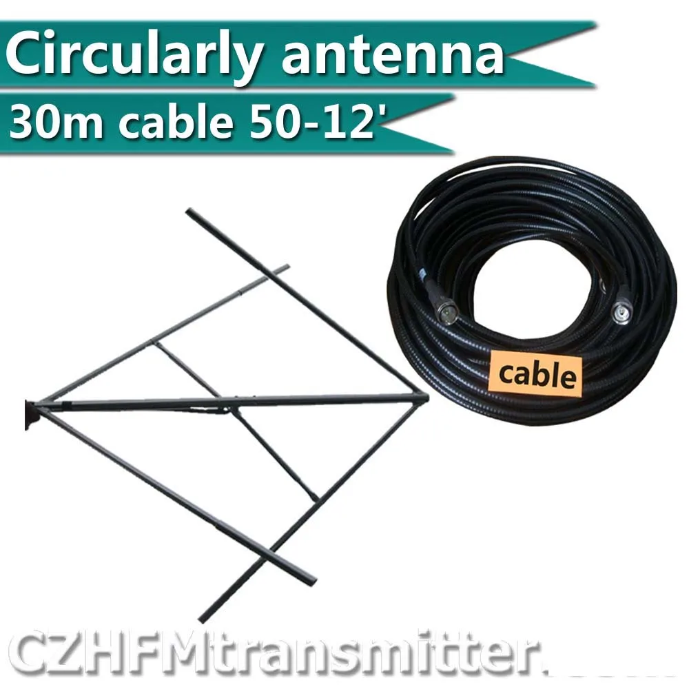 

CP-100 Circular Elliptical Polarized Antenna Double-crossed+30M 1/2'' 50-12 CABLE