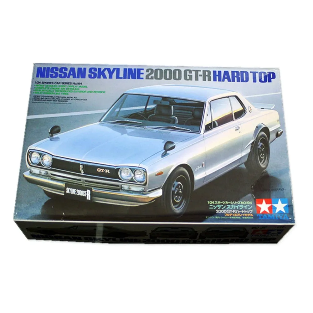 Tamiya 24194 1/24 Skyline 2000 GTR Сборная модель автомобиля в жестком верхнем масштабе