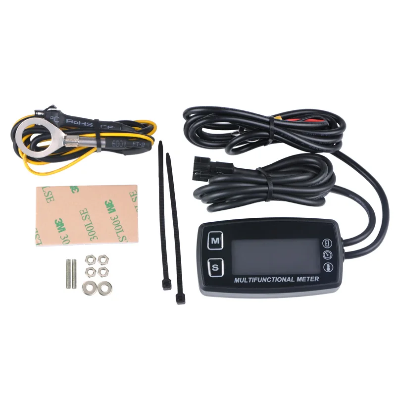  LED Tach/Hour Meter thermometer temperature meter for gasoline marine outboard paramotor trimmer cu - 32729825538
