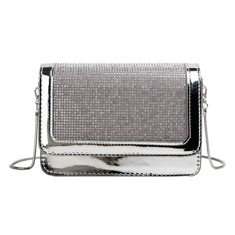 

MoneRffi Handbags For Women 2019 Small Square Bag Bright Diamond Package Women Crossbody Bag Pu Leather Shoulder Messenger Bag