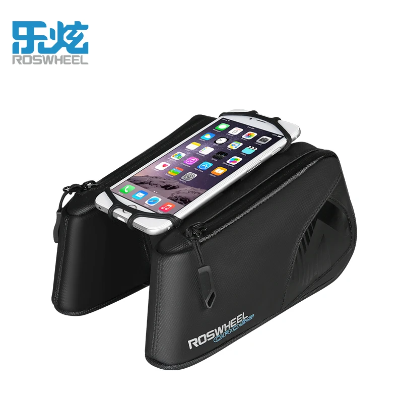 

YOUGLE 6.0 Inch Bicycle Front Frame Top Tube Bag Waterproof TPU Touch Screen MTB Road Bike Bags Cell Phone Bicycle Cycling Bag