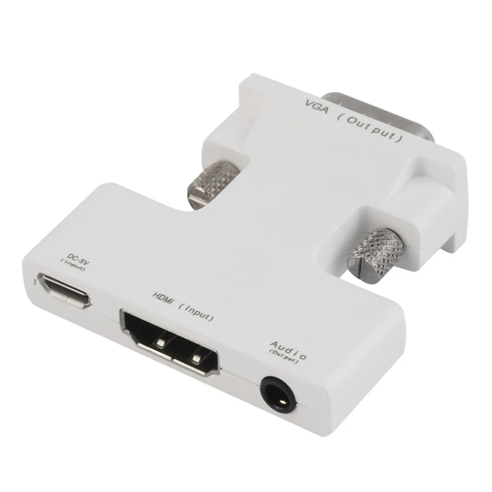 Новое поступление Женский HDMI на обоих концах для подключения внешних устройств к VGA Аудио адаптер HDMI HD кабель конвертер адаптер для