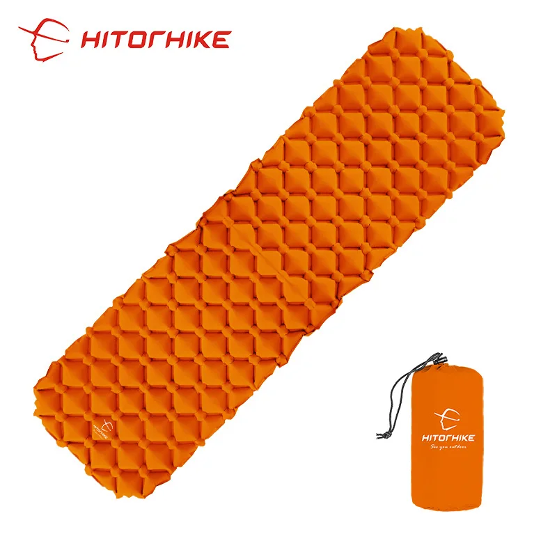 3 цвета Hitorhike надувной походная Подушка для сна коврик Воздушный Матрас Подушка спальный мешок на воздухе диваны надувной диван - Цвет: orange