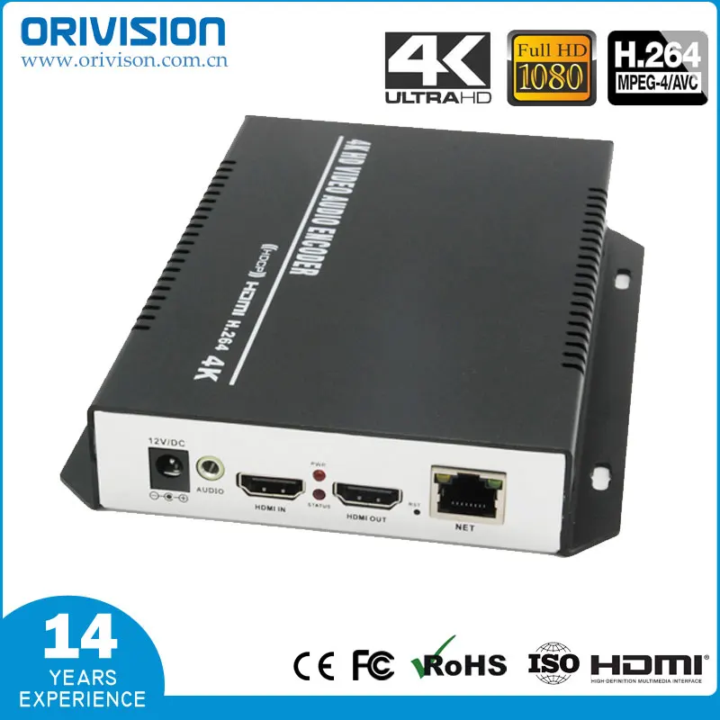 ZY-EH401 4K HDMI видео кодировщик H.264/MPEG4 потоковый кодировщик с поддержкой HDMI Loop-out HTTP RTMP RTSP FLS FLV ONVIF Multicast