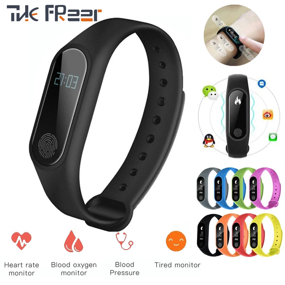

NEW Smart Sport Watch Heart Rate Monitor OLED Screen Fitness Tracker IP67 Waterproof Smart Band for iphone Android PK Mi Band 2