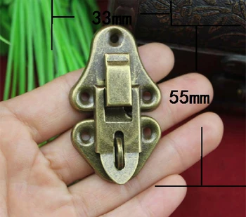 

20Pcs 55 * 33 Antique Wooden Box Hasp Lock Buckle Gift Box Hanging Hardware Lock Buckle High Quality Buckle Buckle Black Box
