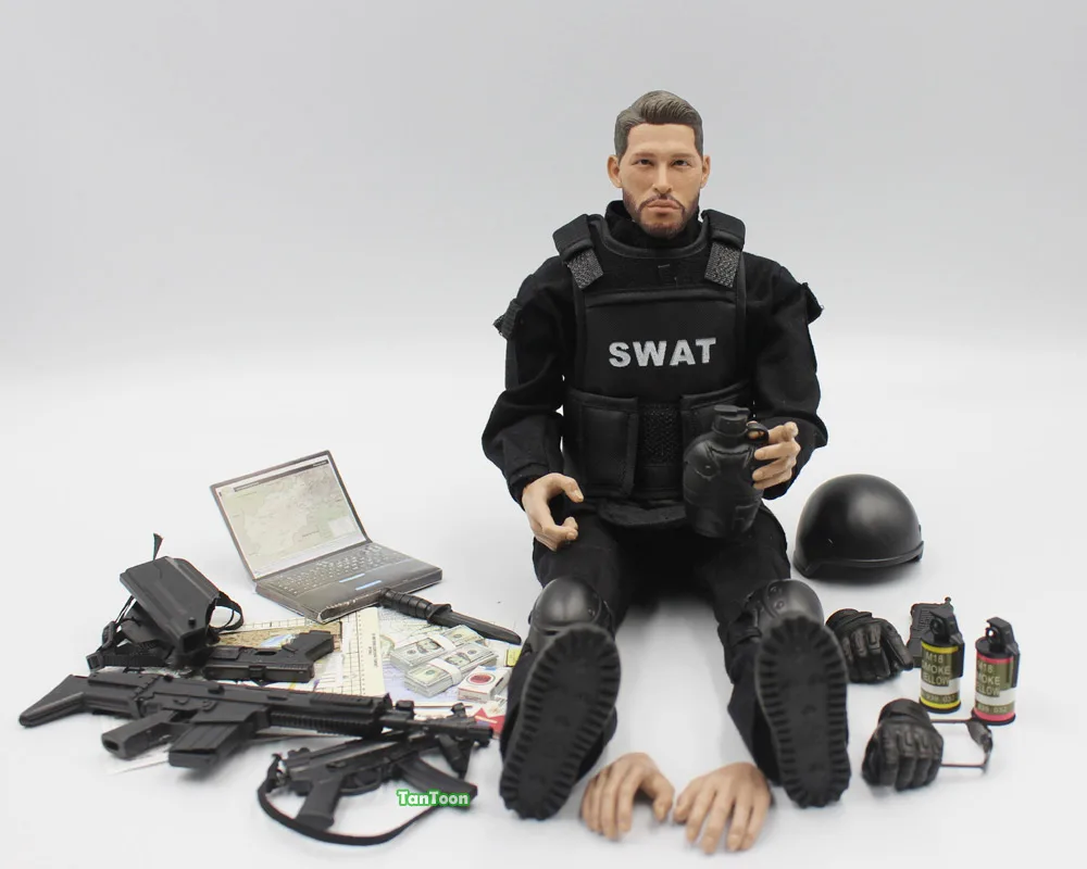 1/6 масштаб(12 дюймов и 30 см) SWAT Soldier Ronaldo Rooney Neymar, фигурки, игрушки, куклы с аксессуарами(свобода выбора - Цвет: F