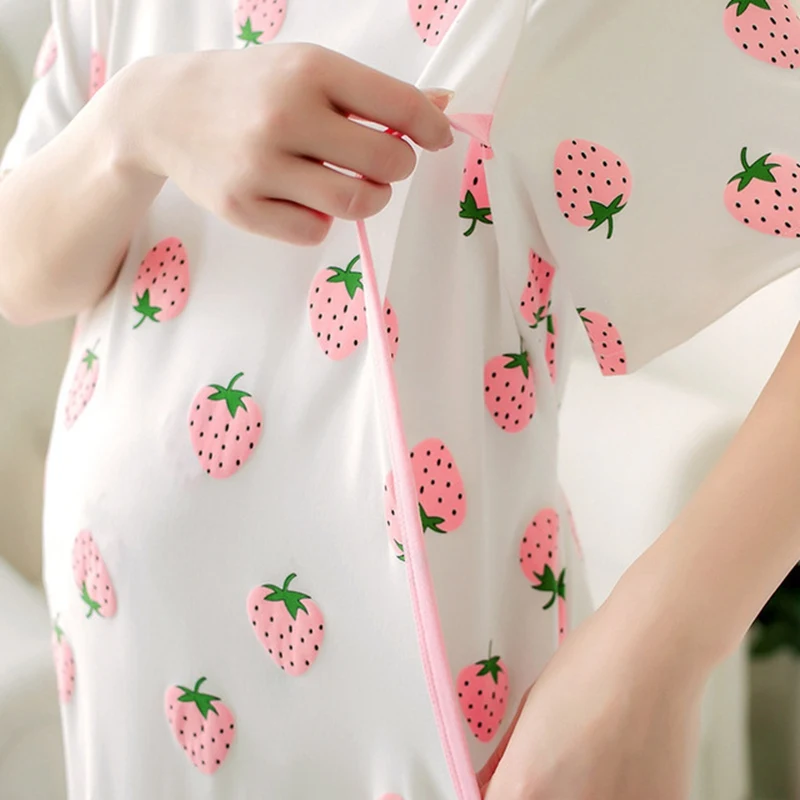 Женское платье для беременных; Кормление пижамы для беременных Одежда для мам ночная рубашка, Одежда для беременных халат для кормящих женщин домашняя одежда
