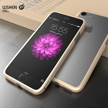 

WSKEN X-Bumper Magnetic Case For iPhone 7 Plus Case Flip Aerospace Metal Frame Case For iPhone 8 Plus cover Phone Cases