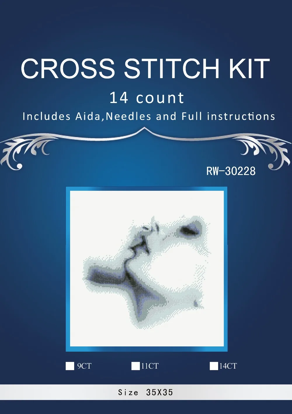 Free delivery Top Quality popular counted cross stitch kit kissing