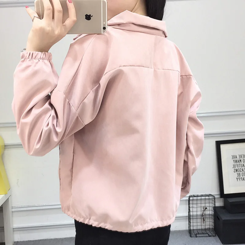 Women Jacket Basic Coat Spring Summer Newest Fashion Female Casual Long Sleeve Loose Solid Short Thin Jacket Outerwear Coat