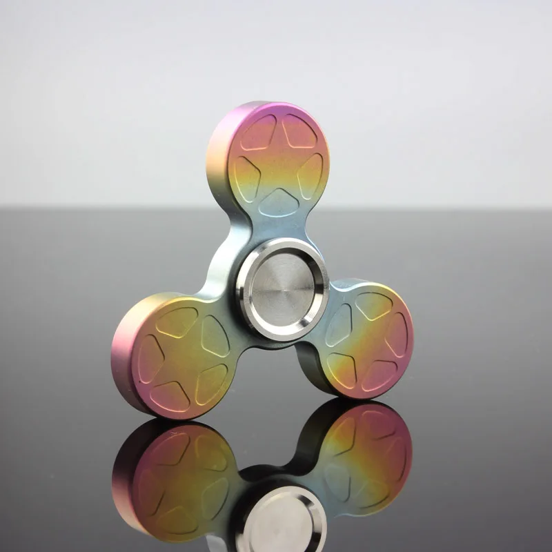 Hexagonal Quality fidget spinner hand finger Widget Anti stress top rotation high speed Spinning titanium metal 3