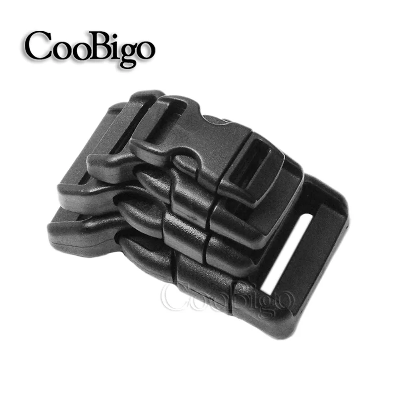 

10pcs Plastic Curved Side Release Buckle 550 Paracord Bracelet Dog Collar Backpack Webbing Strap Parts 10mm 15mm 20mm 25mm