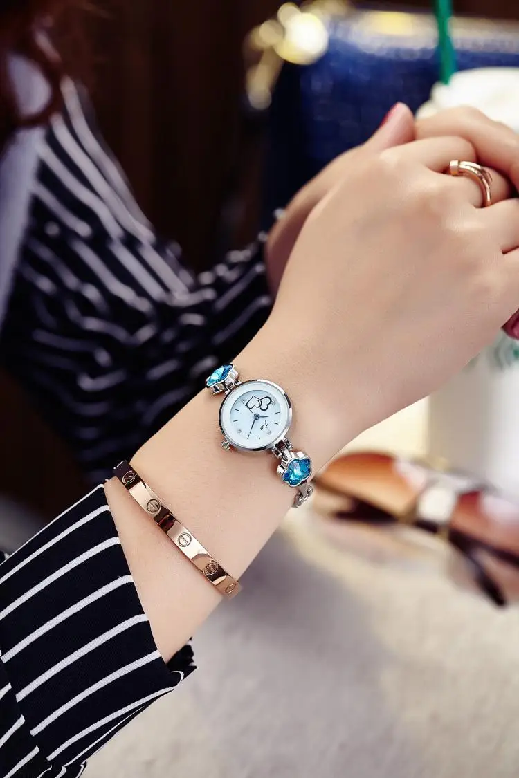 Новый бренд розового золота браслет Часы Для женщин топ Элитный бренд дамы кварцевые часы известного Часы Relogio feminino Montre Femme a-12