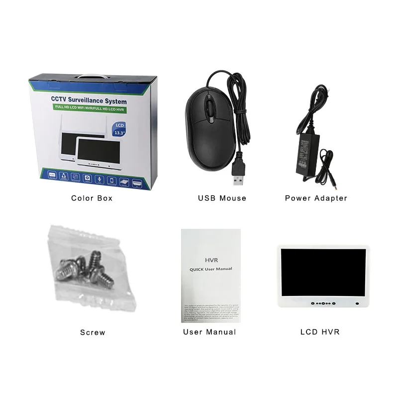  N_eye Professional NVR 4CH With LCD Video Recorder 4MP 5 1 LCD HVR IP Camera Video Recorder ONVIF C - 32949713229