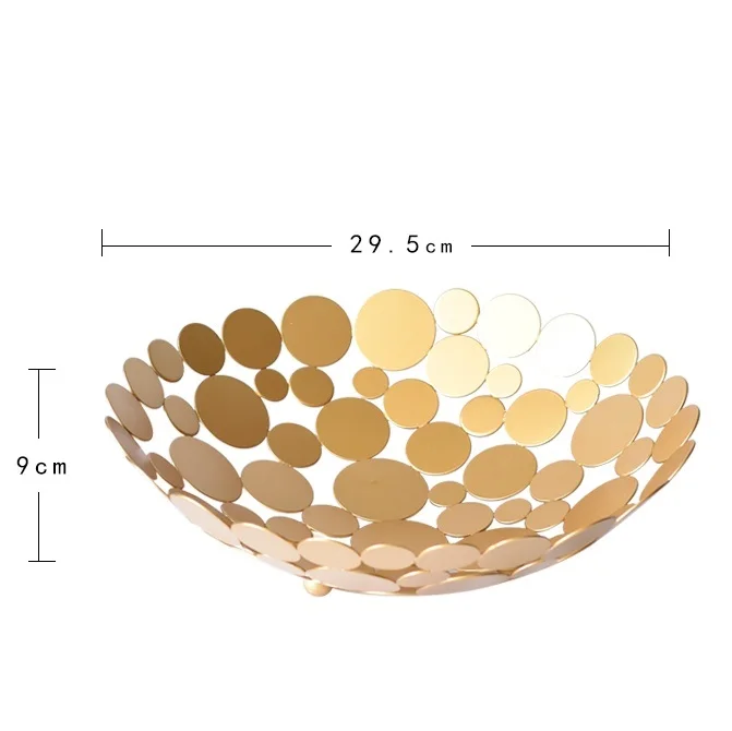 Современная мода полый металлический поднос для фруктов декоративный Железный арт сервировочный лоток кухня столовая посуда декор стола гостиная ремесло