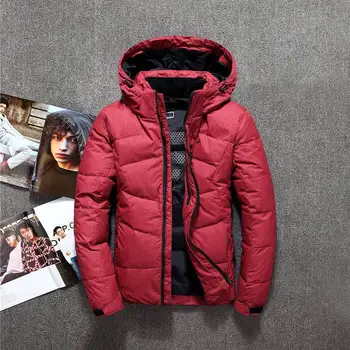 

New Fashion Brand Mens Hooded Duck Down Jackets Coat Mens Down Jacket Winter Parkas Couple Clothes Warm Outwear Overcoat