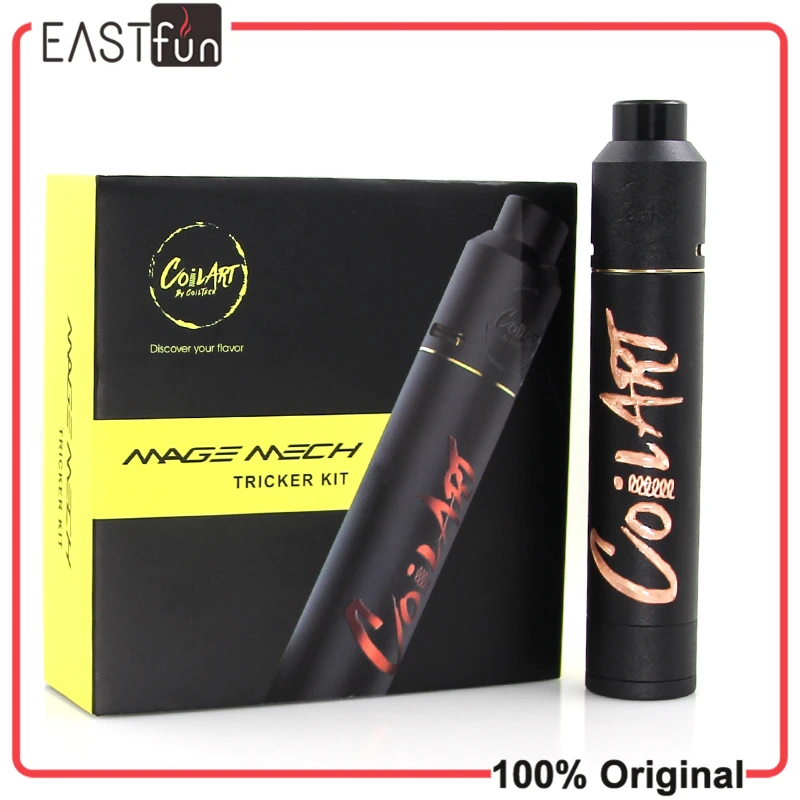 Original Coil Art Mage Mech Tricker Kit Black 18650 Vape Pen Kit 24K
