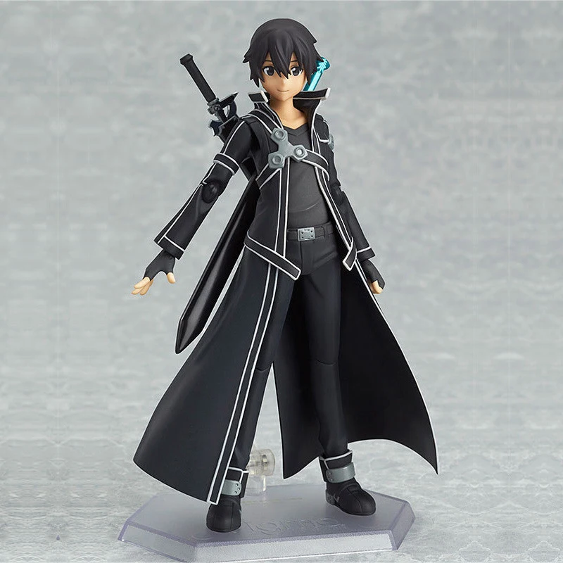 Новинка 15 см меч искусство онлайн Kirigaya Kazuto Kirito Figma фигурка ПВХ CHN Ver/Модель Кукла с