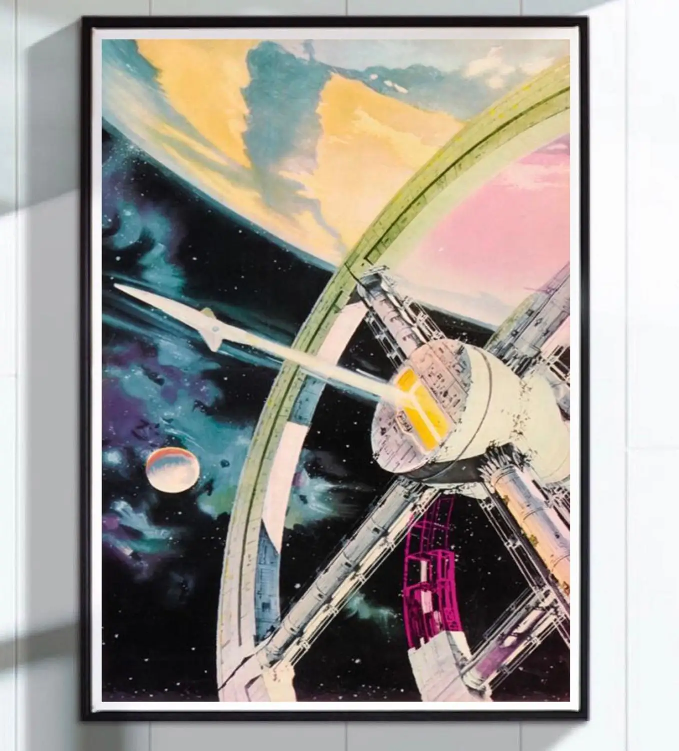 Космическая станция Sci-fi 2001 A Space Odyssey Ретро Винтаж классическое кино Плакаты