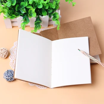 

1 PCS Creative Stationery Blank Notebook Cowhide Paper Vintage Notebook A6 Blank Notepad Office Stationery