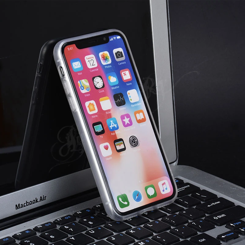 Тонкий Матовый Бампер рамка для iphone 8 7 P 6 6S Plus Xs Max Xr X Двухцветный Мягкий Резиновый ТПУ противоударный защитный чехол