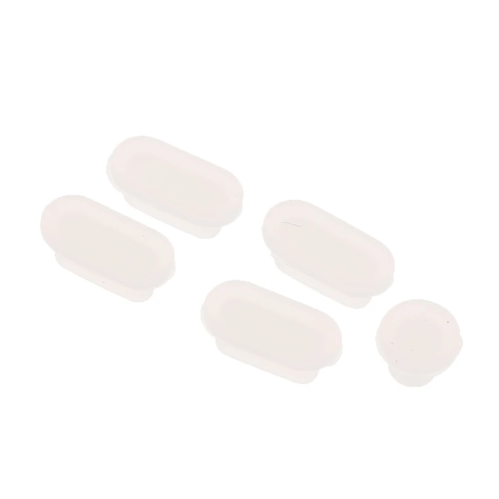 Silicone Dust Stopper Dustproof Plug USB Earphone Port Cap for MacBook Clear