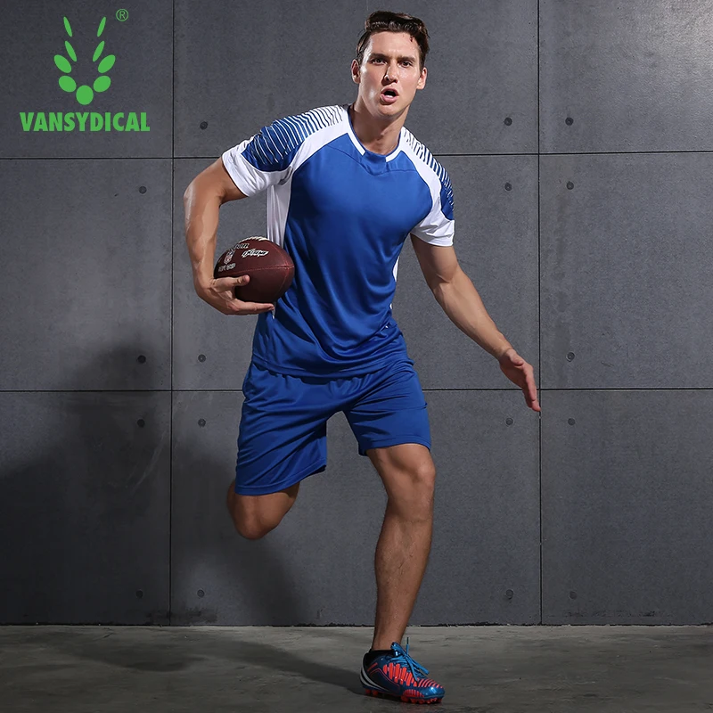 VANSYDICAL Men Running Training Uniforms Sets Jogger Sports Sportswear