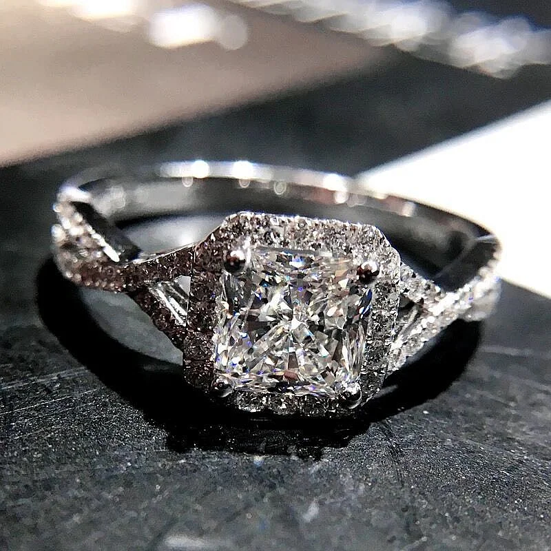 

NEW Luxury Shiny top quality carat wedding engagement Ring STONE open Ring Fashion ring For women Free shipping