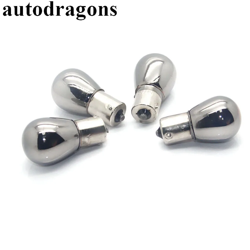 Autodragons 10 шт. P21W BA15s 382 серебро/янтаря chrome индикатор автомобилей лампочки хвост Тормозная поворотник Резервное копирование Обратный лампы