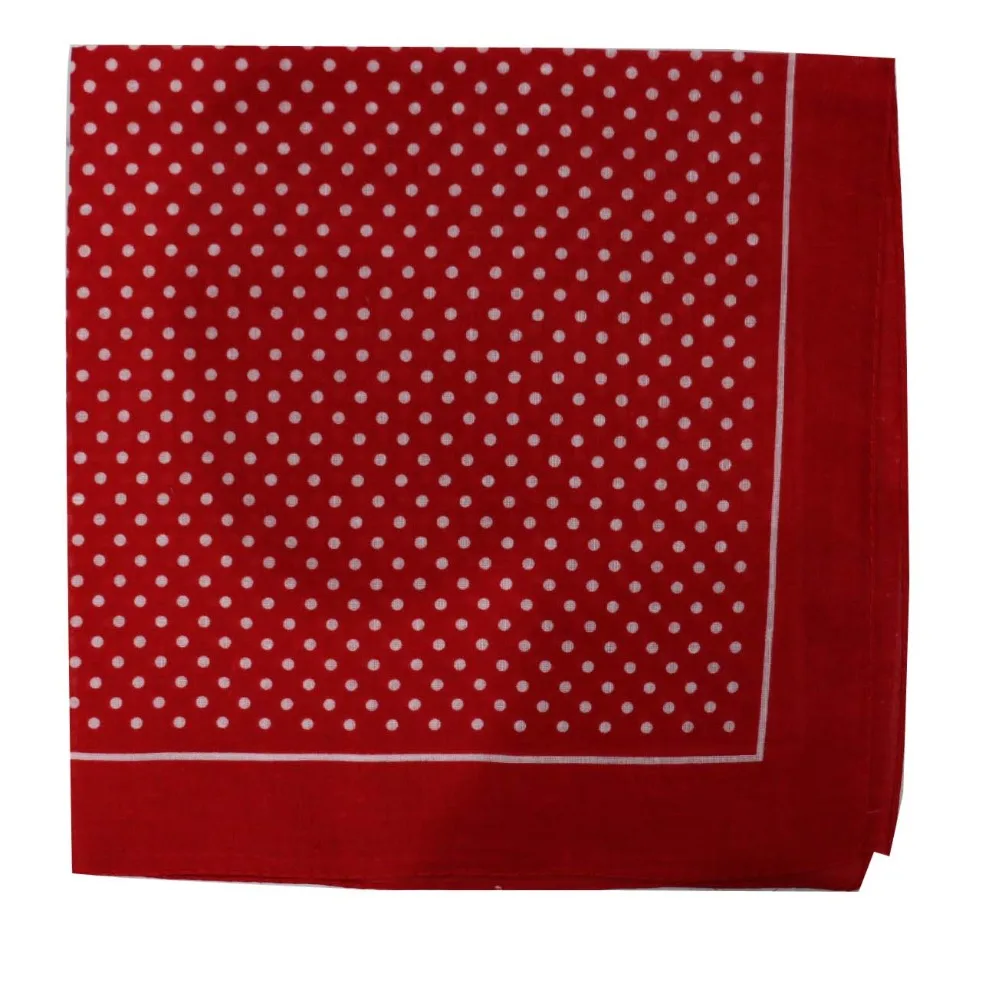 

Free Shipping 2019 New Fashionable Cotton Red White Polka Dotted Bandanas For Women Mens