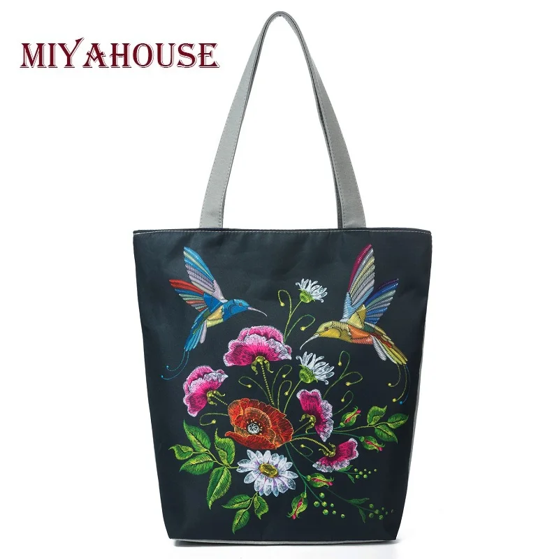 vintage floral tote bag