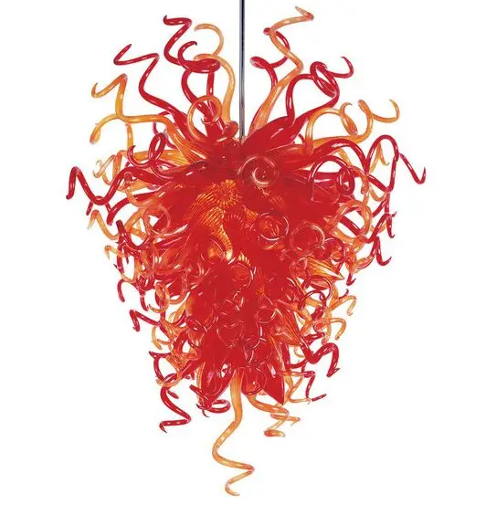 

Free Shipping AC LED Best Design 100% Chihuly Style Blown Glass Colored Chandelier Prisms