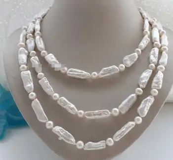 

Longest 60" Natural 25 mm White Reborn Pearl Necklace